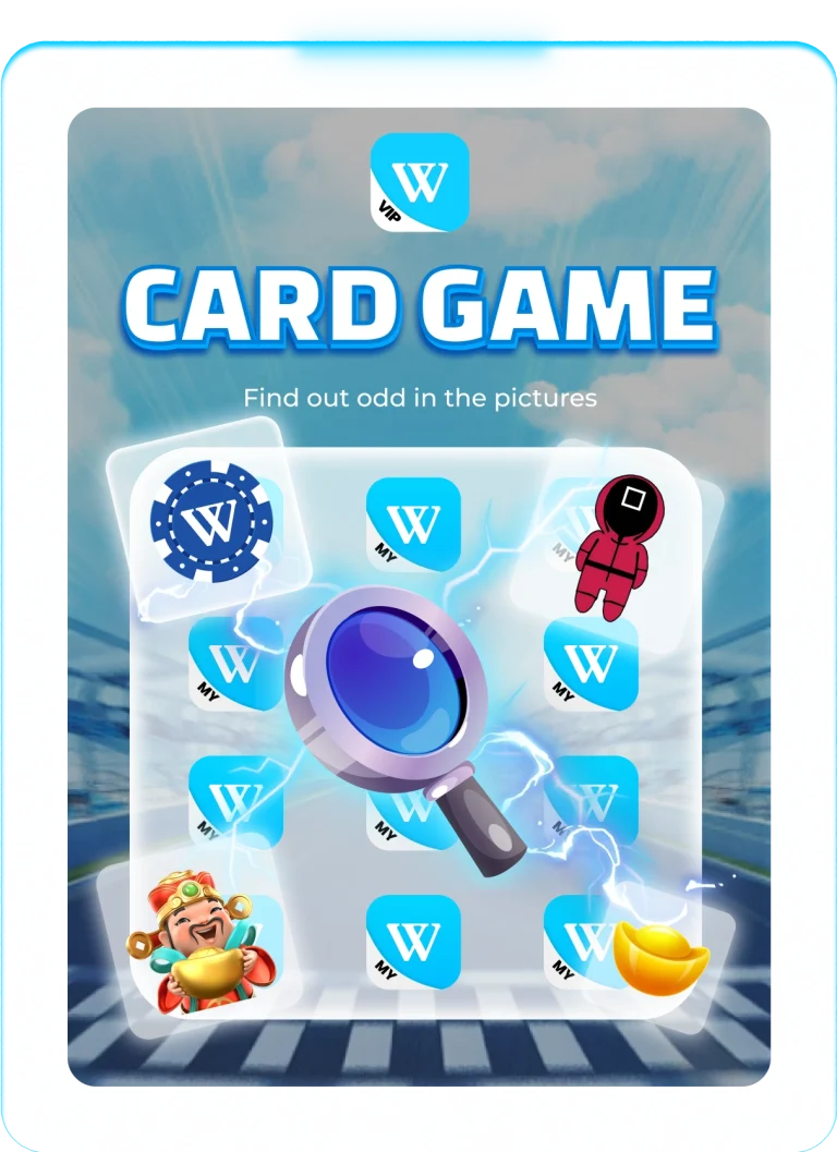 Winbox VIP Card Game, a spot the difference minigame.